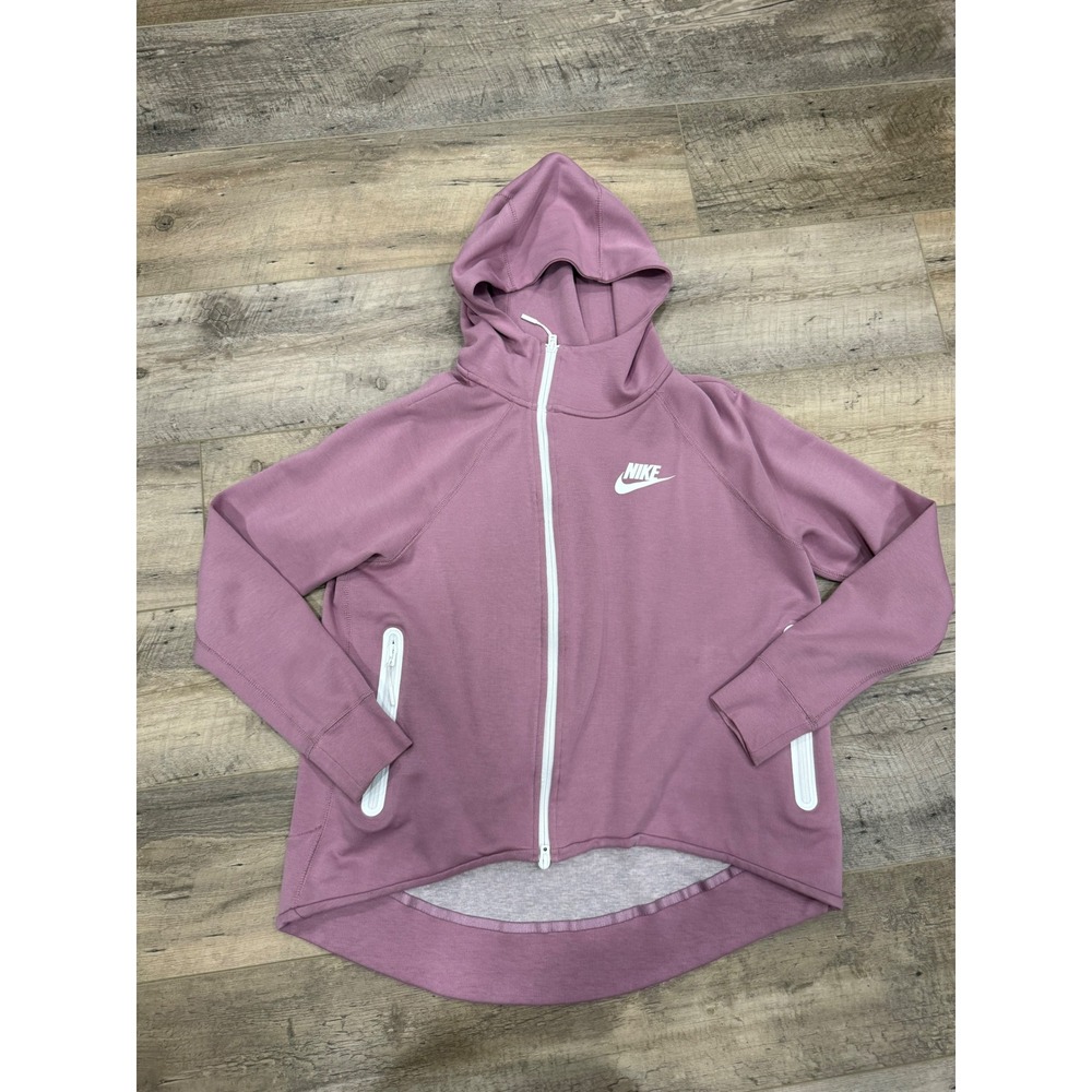 Nike Sportswear Tech Fleece Full Zip Hoodie Mauve Purple 930757-515 Womens M